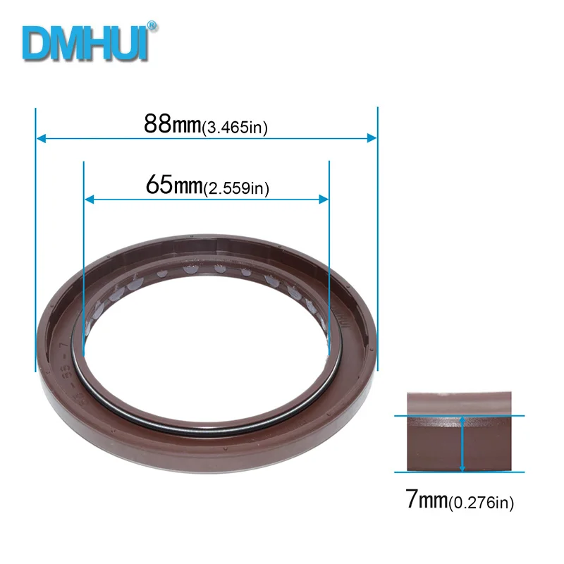

DMHUI Radial Shaft Oil Seals 65*88*7mm BAFSL1SF Type for Hydraulic Pump Motor, High Pressure FKM Rubber Lip Seal 65x88x7