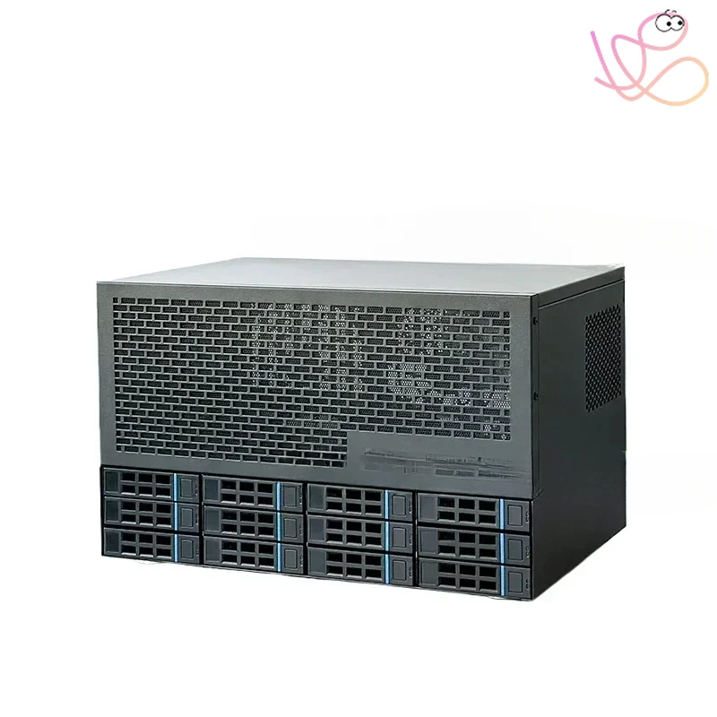 12-Disk NAS chassis ATX main board ATX power supply 8 full-height slots Enterprise home Synology AIO server