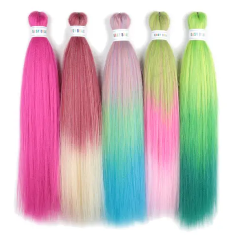 Extensiones de cabello preestirado de pelo trenzado morado de 26 pulgadas para trenzas de ganchillo, trenzas Jumbo sintéticas Yaki suaves, trenza de cola de caballo DIY