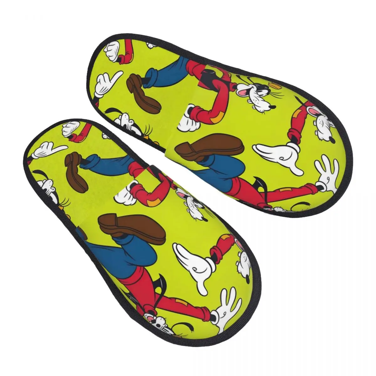 

Женские домашние тапочки Goofy с индивидуальным принтом, мягкие теплые пушистые тапочки из пены с эффектом памяти в стиле аниме, домашняя уличная обувь