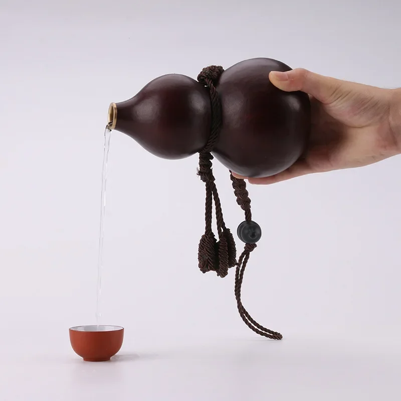 Natural Gourd Water Bottle for Wukong Cosplay Monkey King Hulu Flask Calabash Home Table Decor