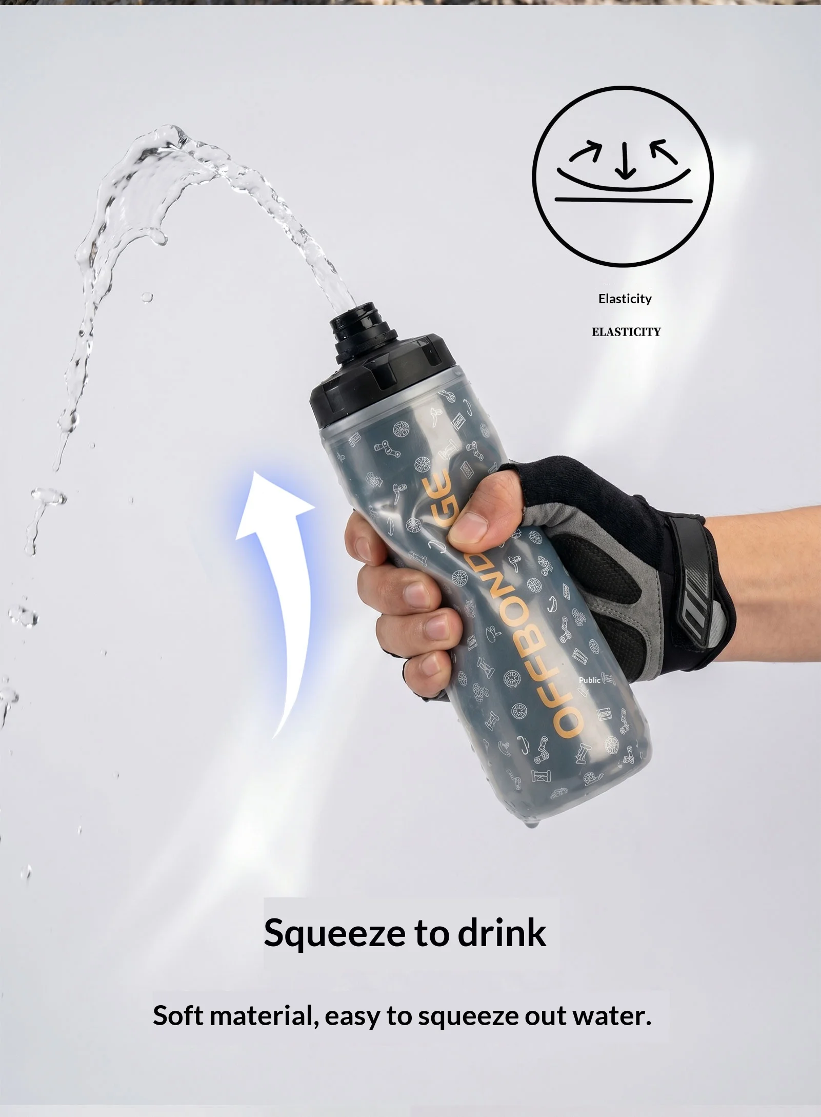 OFFBONDAEG 610ml Fahrradflasche Kälteerhaltend Thermische Wasserflasche Radfahren Outdoor-Sport Trinkflasche Quetschbare MTB Rennrad Zubehör – Detail 5
