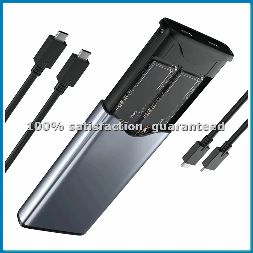 

Корпус для SSD M.2 NVME с двумя протоколами, двойной отсек и корпус для NVME SSD, 10 Гбит/с, USB Type-C, бокс для жесткого диска M.2 - ABRM