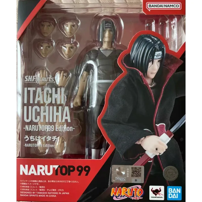 متوفر في المخزون بانداي SHF ناروتو ITACHI UCHIHA Narutop99 أطقم منمذجة أنيمي عمل مقاتلة الانتهاء نموذج الصندوق الأصلي لعبة هدية للطفل