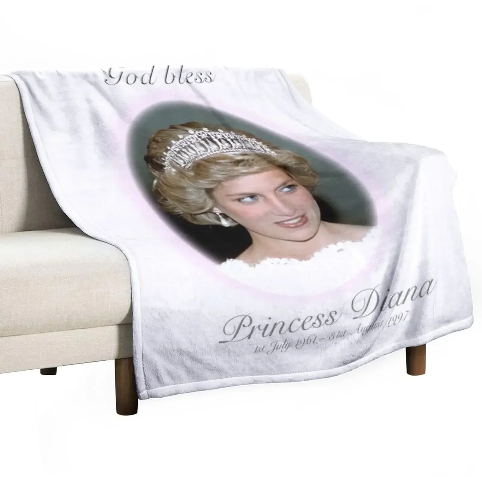 

God Bless Princess Diana - Remembrance Throw Blanket Ultra Plush Cozy Blanket for Napping Sleeping