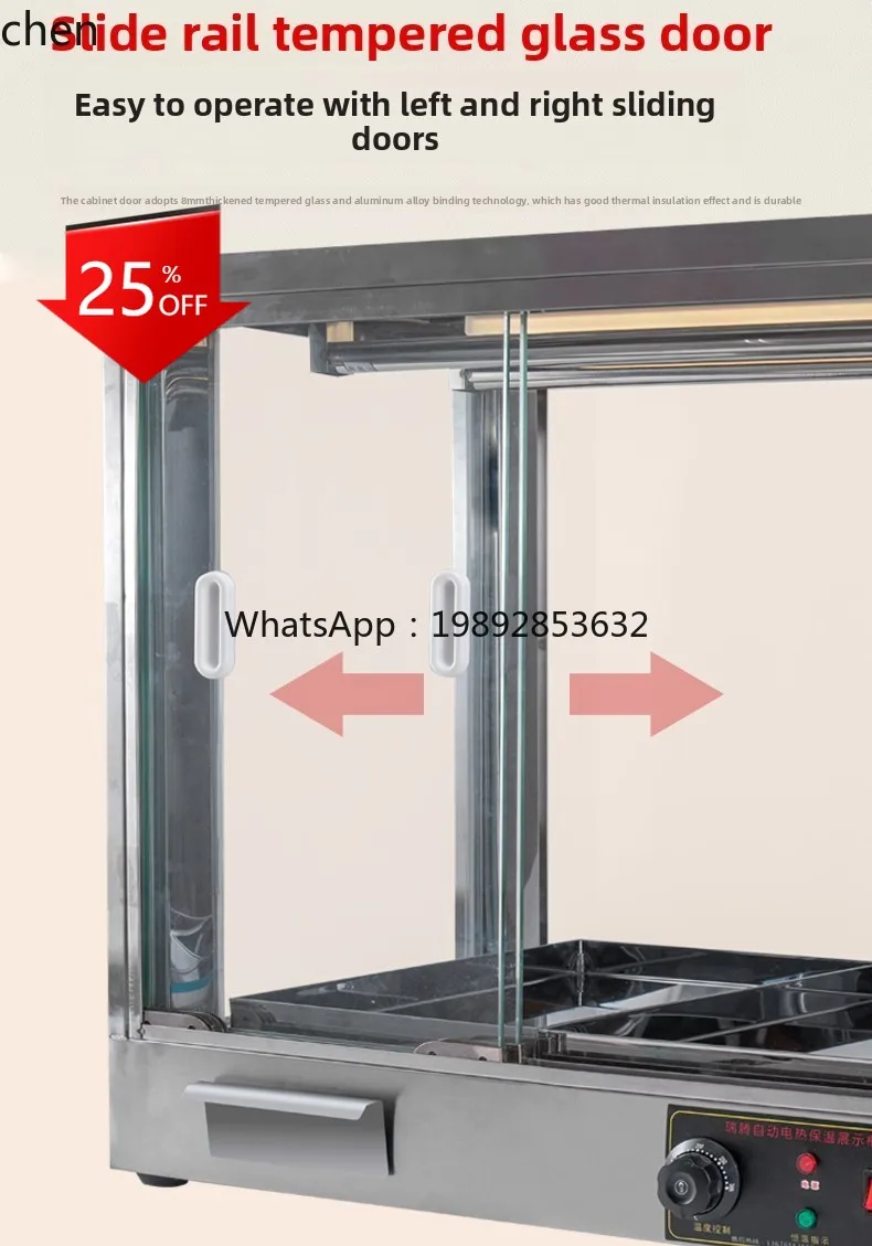 

commercial stainless steel roast duck insulation display cabinet air-heated pork belly roast wax display