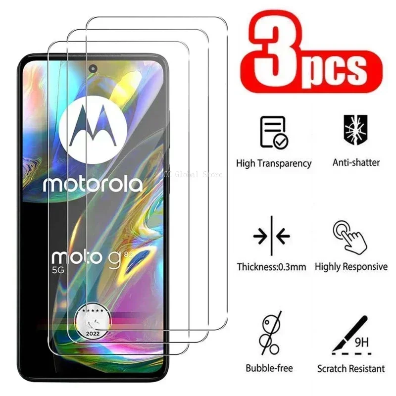 

Закаленное стекло для Motorola Moto G22, G32, G42, G52, G82, 3 шт.