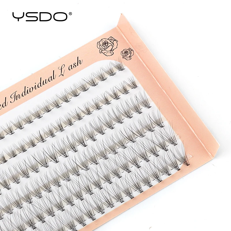 YSDO 6 Rows Natural Eyelash Extension Soft Volume Faux Cils 10D Cluster Individual Lashes Makeup Fake Eyelashes Tools Cilia