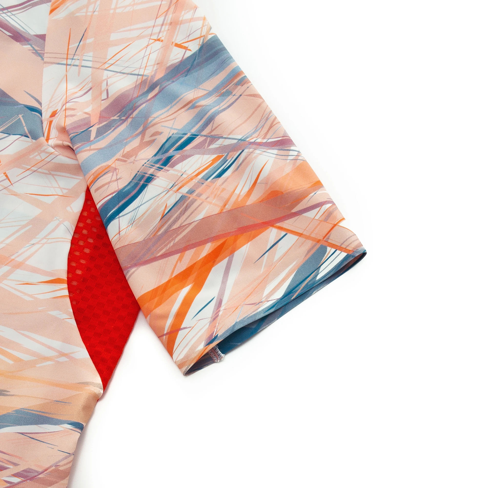 YKYW Herren-Radtrikot, kragenlos, weich, leicht, für Rennräder, atmungsaktiv, Sommer, kurzärmelig, nahtlos, schmal geschnitten – Detail 22