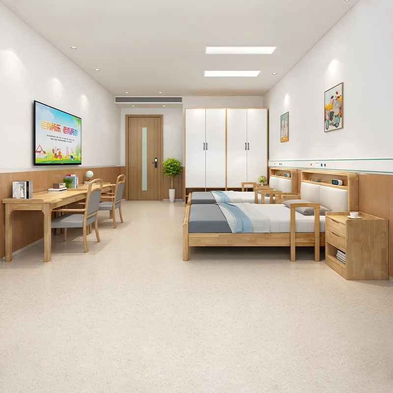 خزانة ملابس حديثة من الخشب الصلب لكبار السن بسعة كبيرة وتصميم موفر للمساحة لأثاث غرف النوم #3