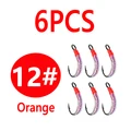 6pcs size 12 Orange
