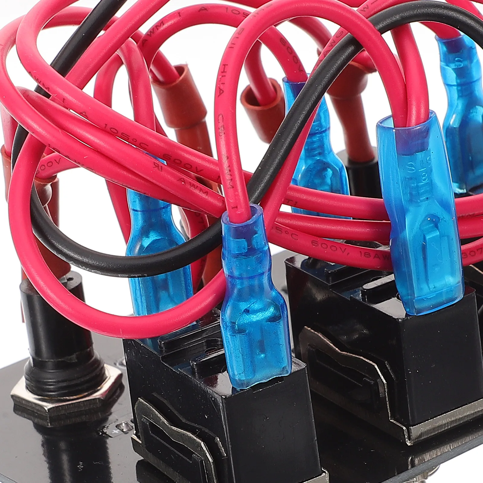 

Switch Panel for Car Truck Marine LED Toggle Rocker Replacement Accessories Plastic Metal Smooth Surface No Burr Safety