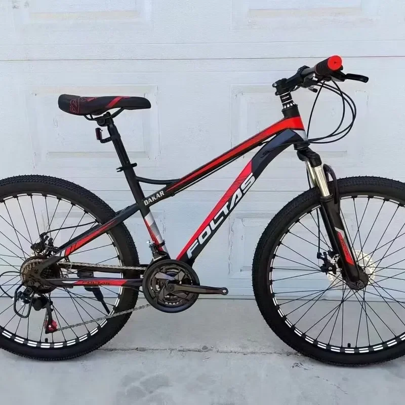 Wholesale 26-inch tall adult mountain bike 24-inch unisex 21-speed disc brake steel snow bike