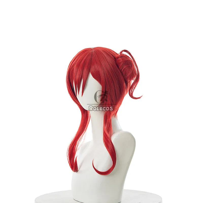 ROLECOS Anime Love Live Superstar Yoneme Mei Cosplay Wig Yoneme Mei Cosplay Wig Woman Red Headwear Heat Resistant Synthetic Hair