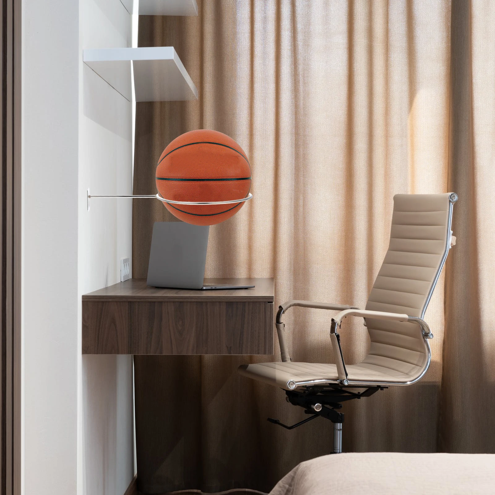 

3pcs Basketball Stand Baseball Hat Holder Storage Rack Display Mounted Hoop Iron Material Long Lasting Sturdy Fitness