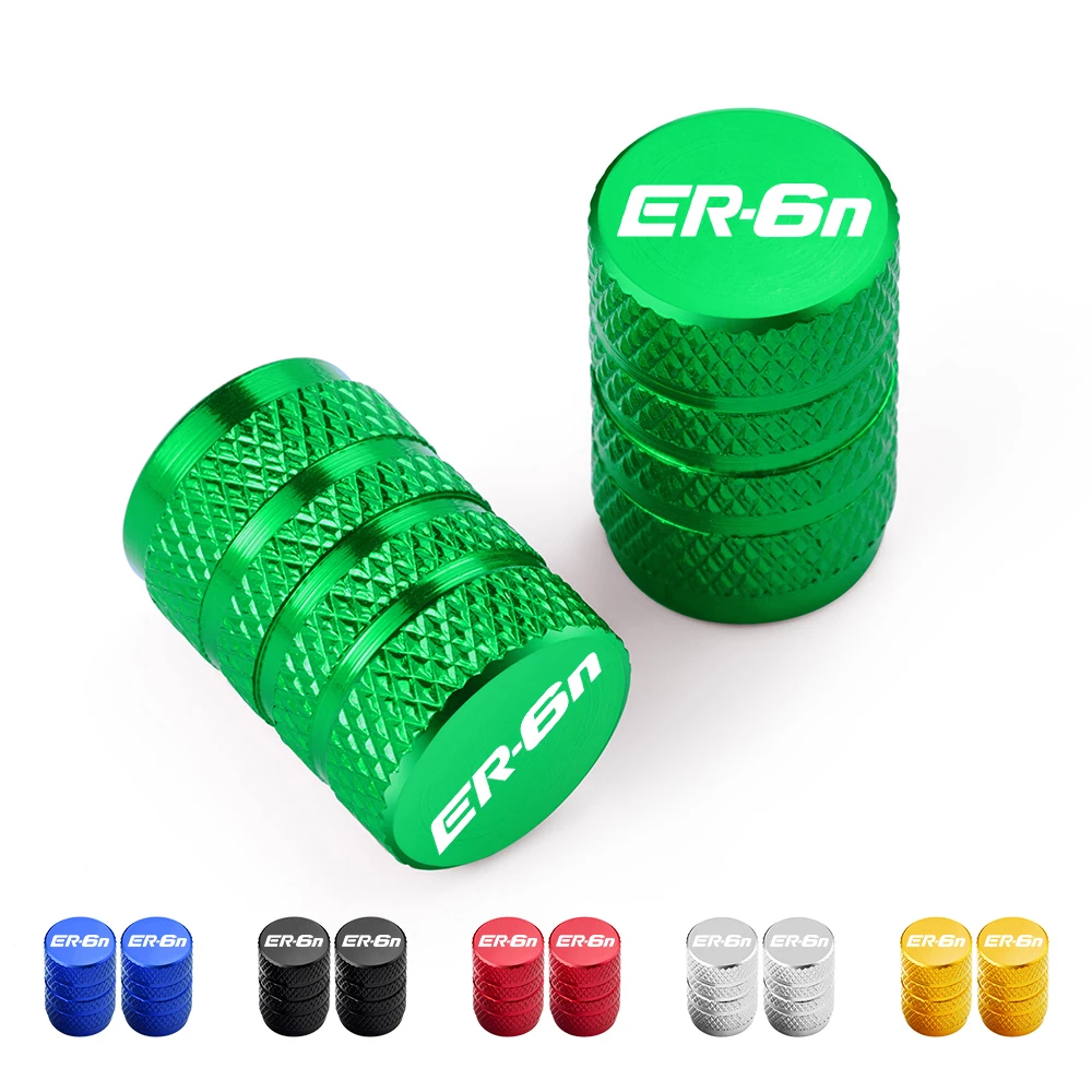 2PCS Motorcycle Aluminum Alloy Tire Wheel Decorate Parts Valve Stem Caps Cover For Kawasaki ER-6N ER6N ER 6N Special Accessories