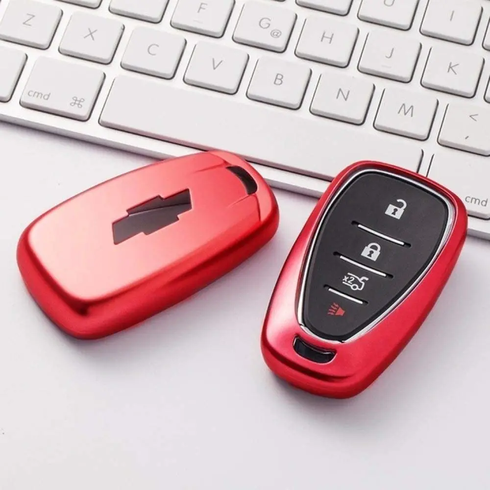 TPU flip Remote Key Fob case Cover Compatible for Che-vy 2020 2019 2018 2017 2016 Chev-rolet Malibu Camaro Cruze Traverse Volt B