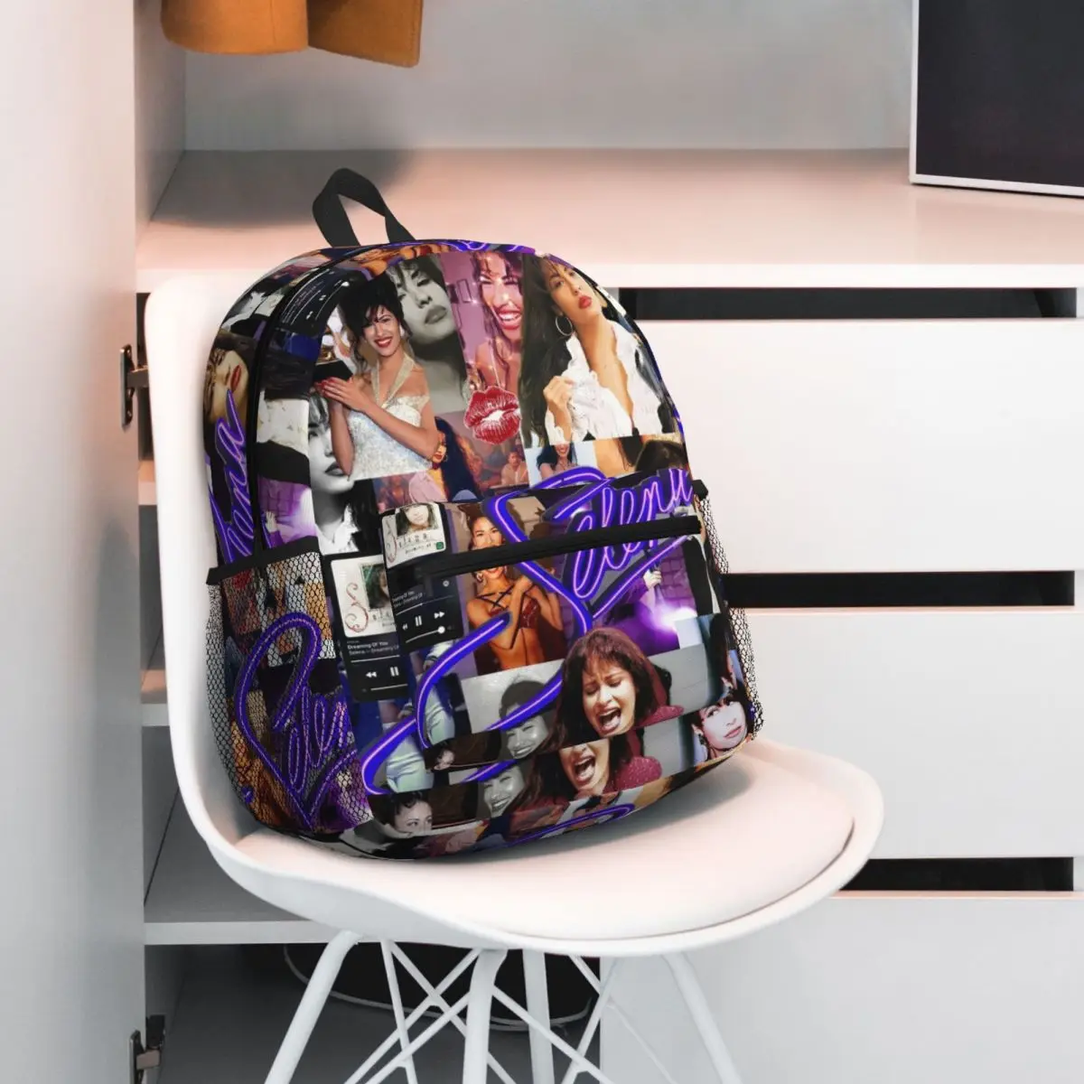 

Selena Quintanilla Sakura Student Backpack School Bag Hiking Travel Daypack for Men Women Fashion Bookbag Shoulder Bags