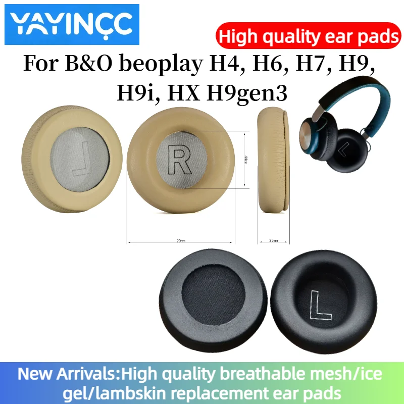 

YAYINCC Replacement Earpads For B&O beoplay H4, H6, H7, H9, H9i, HX H9gen3 Earmuffs Ultra-soft Sponge Cushion Cover Headphone