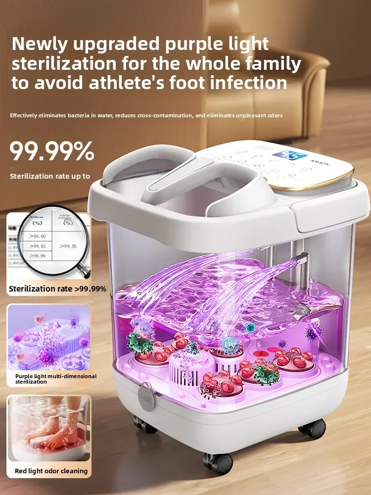 Women Fully Automatic Constant Temp Heating Massage Foot Bath Barrel Household Foot Care