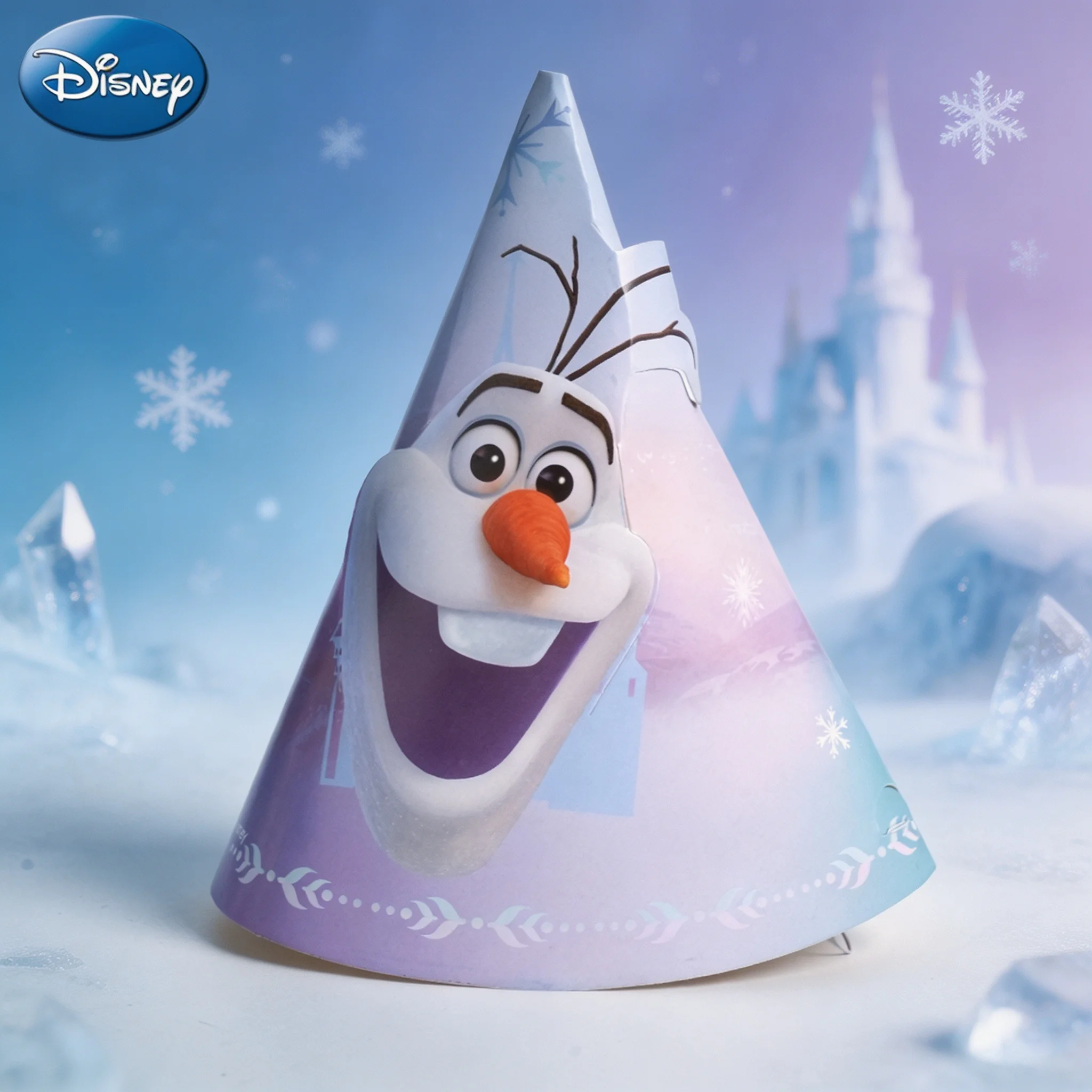 Disney Frozen Geburtstagsparty-Hüte-Set Elsa Anna Olaf Bedruckte Papierpartyhüte mit Elastischem Band Themen-Feierzubehör – Detail 5