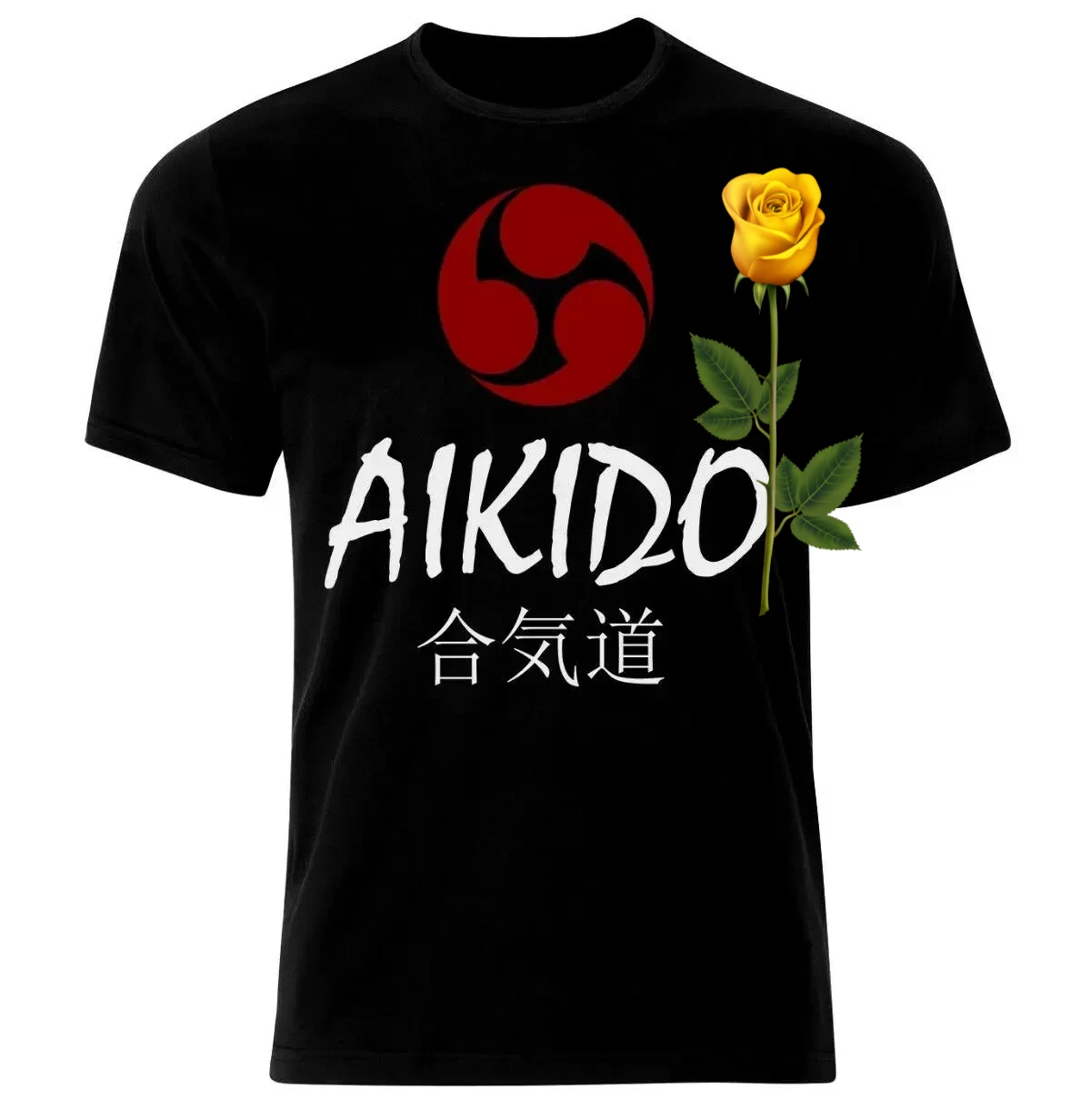 

Aikido Kanji Samurai Martial Arts MMA Premium Casual T-Shirt. Cotton Short Sleeve O-Neck Mens T Shirt New S-3XL