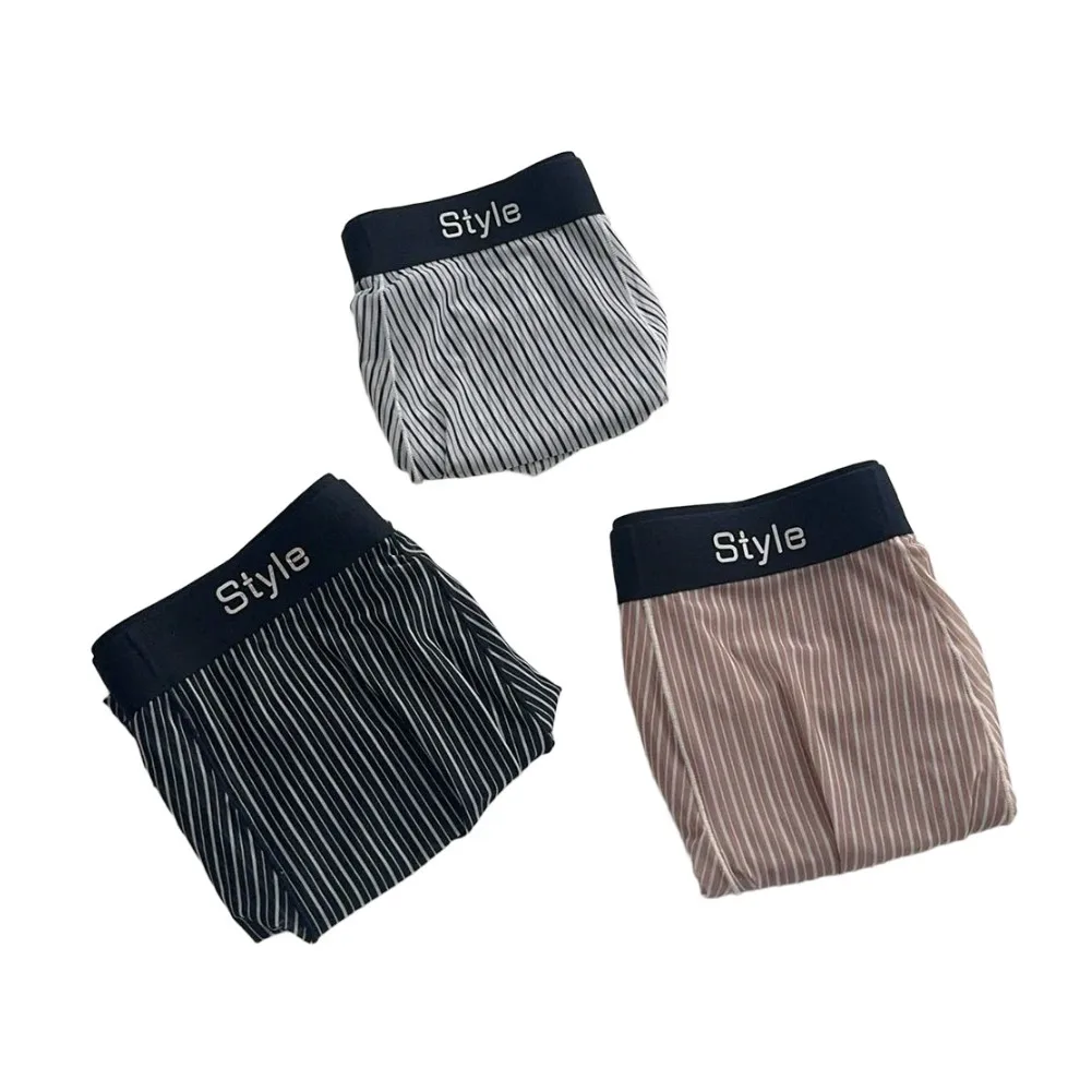 

Мужские бесшовные трусы-боксеры из ледяного шелка в полоску, с анатомическим мешочком, дышащие, быстросохнущие, 1 шт.