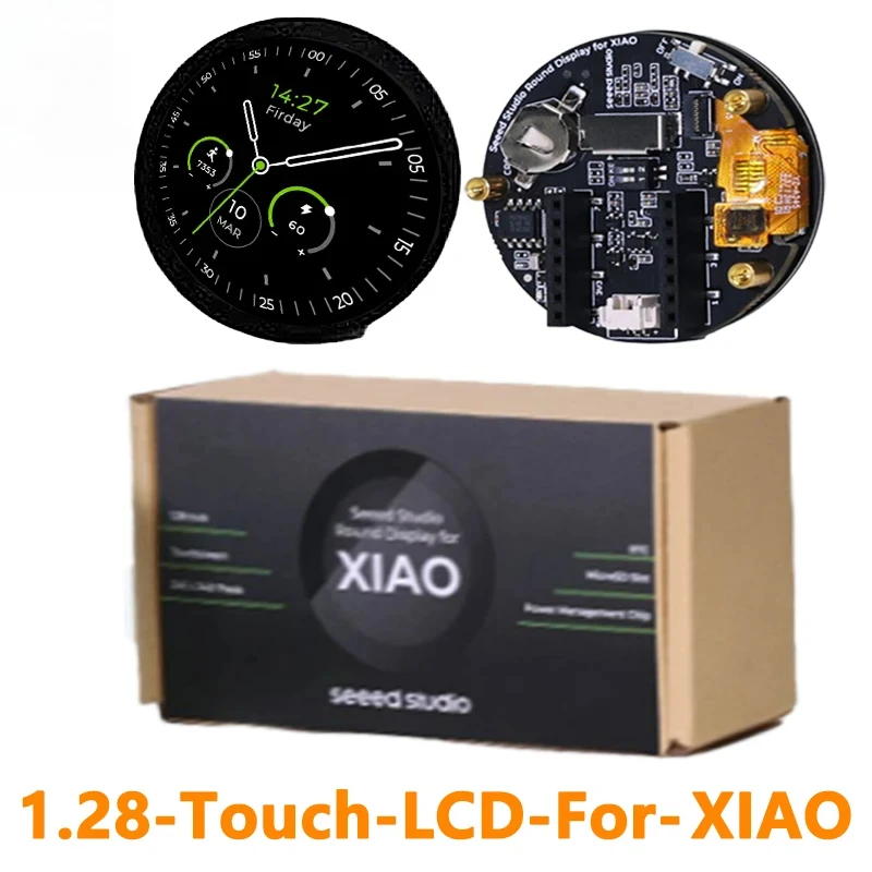 

Round-1.28-Touch-LCD Круглый емкостный сенсорный ЖК-дисплей для часов SeeedStudio-XIAO 240×240 на борту RTC