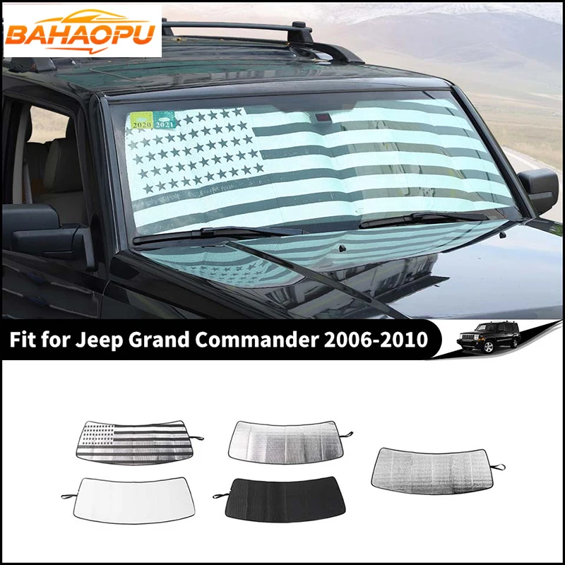 

Front Windshield Sunshade Anti UV Ray Sun Visor Protector Cover for Jeep Commander 2006-2010 Car Accessories