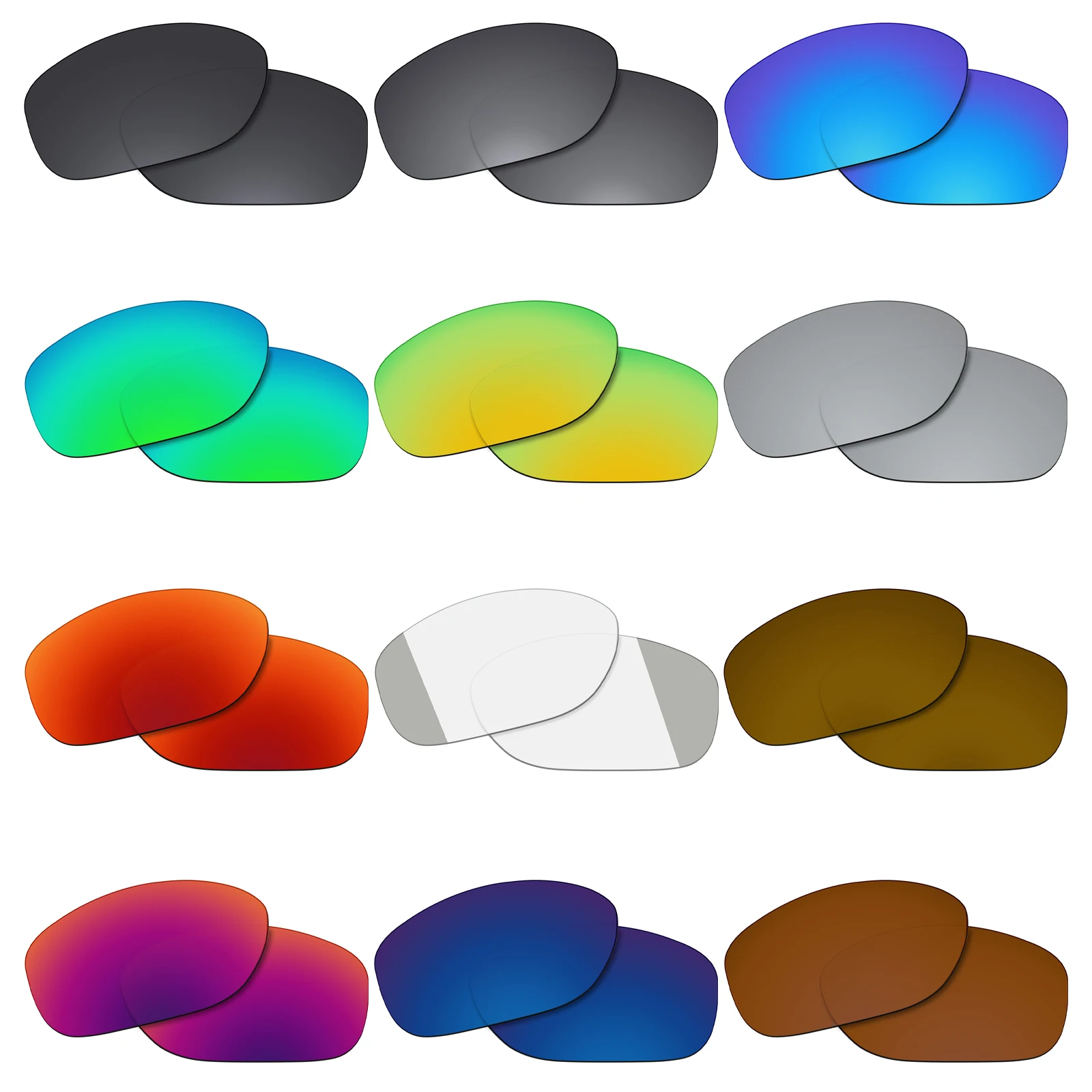 OOWLIT Polarized Replacement Lenses for Oakley Pit Bull OO9127 & Pit Bull Asian Fit OO9161 Sunglasses - Multi Color