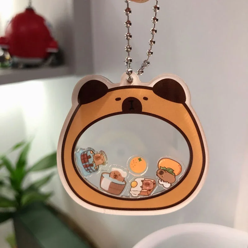 Capybara creative cartoon keychain hanging chain student school bag decoration pendant high-looking girlfriend accessories gift