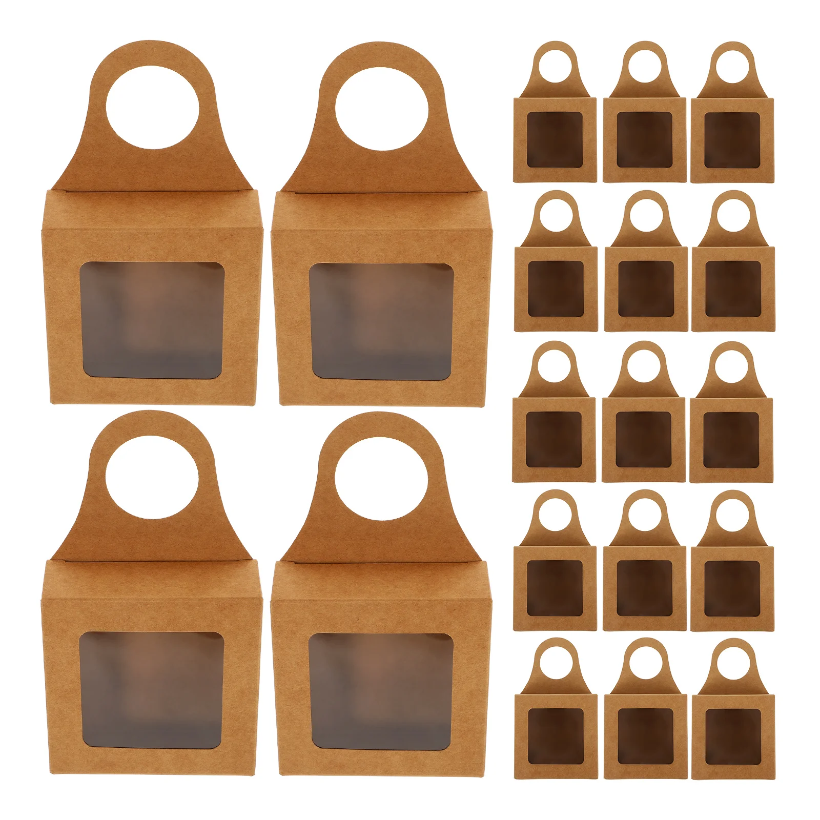 

20 Pcs Candy Box Foldable Boxes Bottle Rack Novel Storage Cases Kraft Paper Organizer