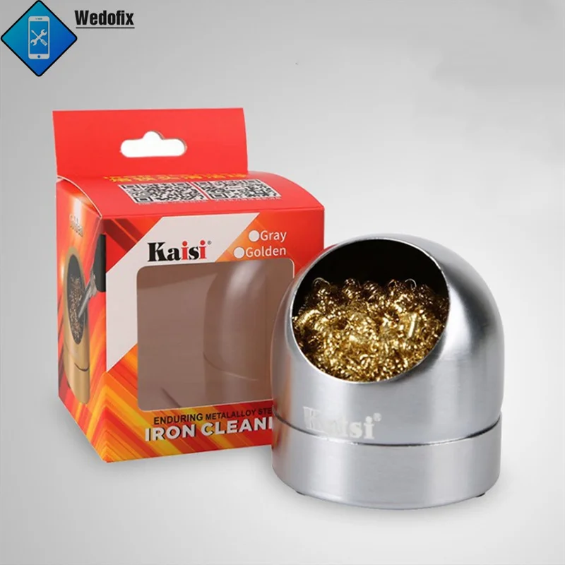

Kaisi Soldering Iron Tip Welding Head Cleaner with Stand Desoldering Tin Planting Mesh Solder Ball Removal Seat