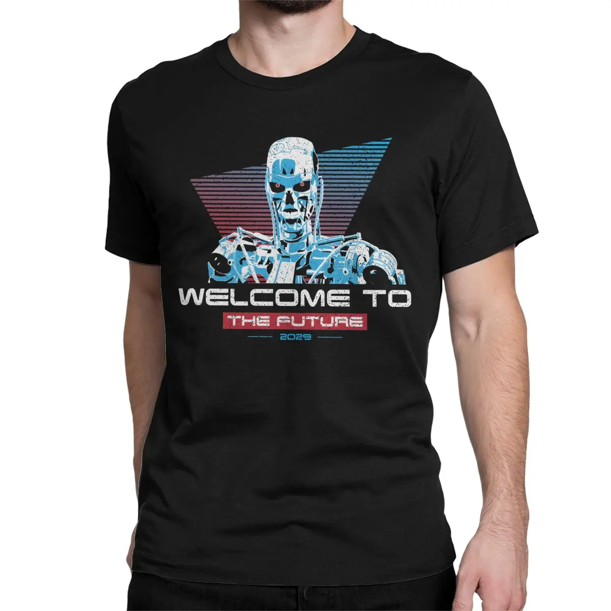 Men Women\'s T-Shirts Welcome To The Future Cyberdyne Sarah Cotton Tee Shirt The Terminator T Shirts Round Neck Clothes Plus Size