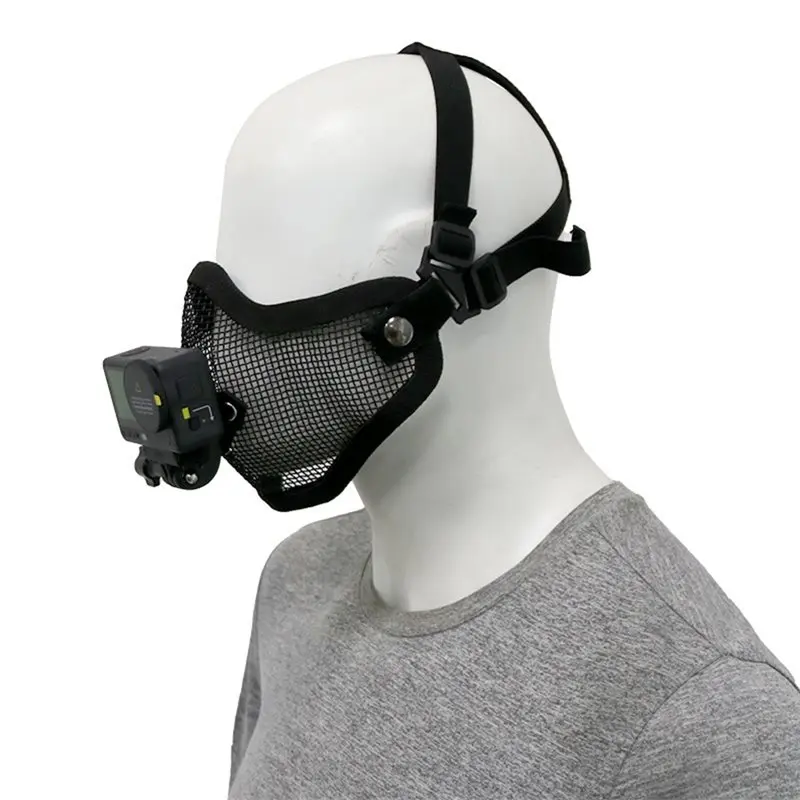 B92B Action Camera Mask Mount for GoPro for Hero for DJI Osmo Action First-Person Test Drive Recording Bicycle Skiing
