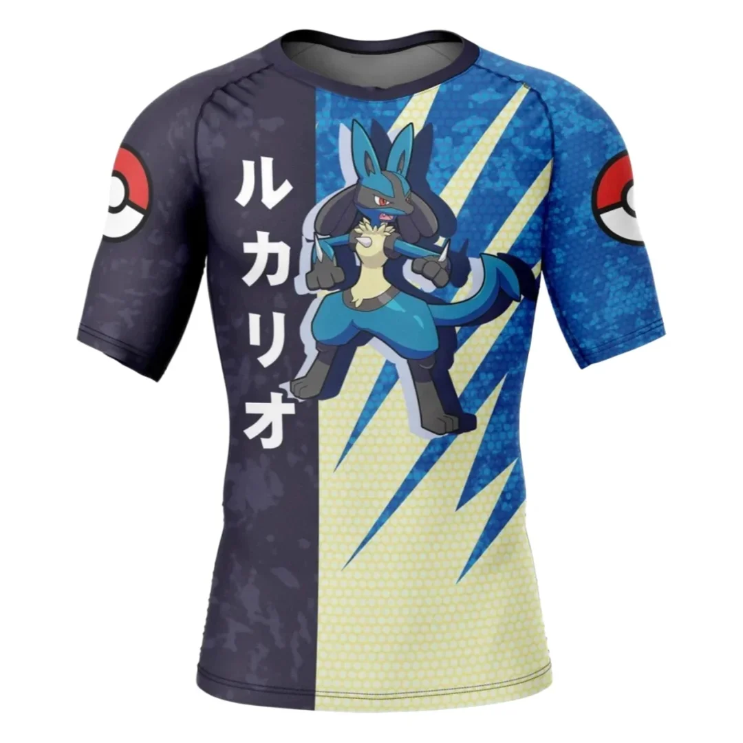 Men's Fitness Summer New Anime Men's and Women's Children's Home Breathable Loose Leisure Sports Running Short Sleeves