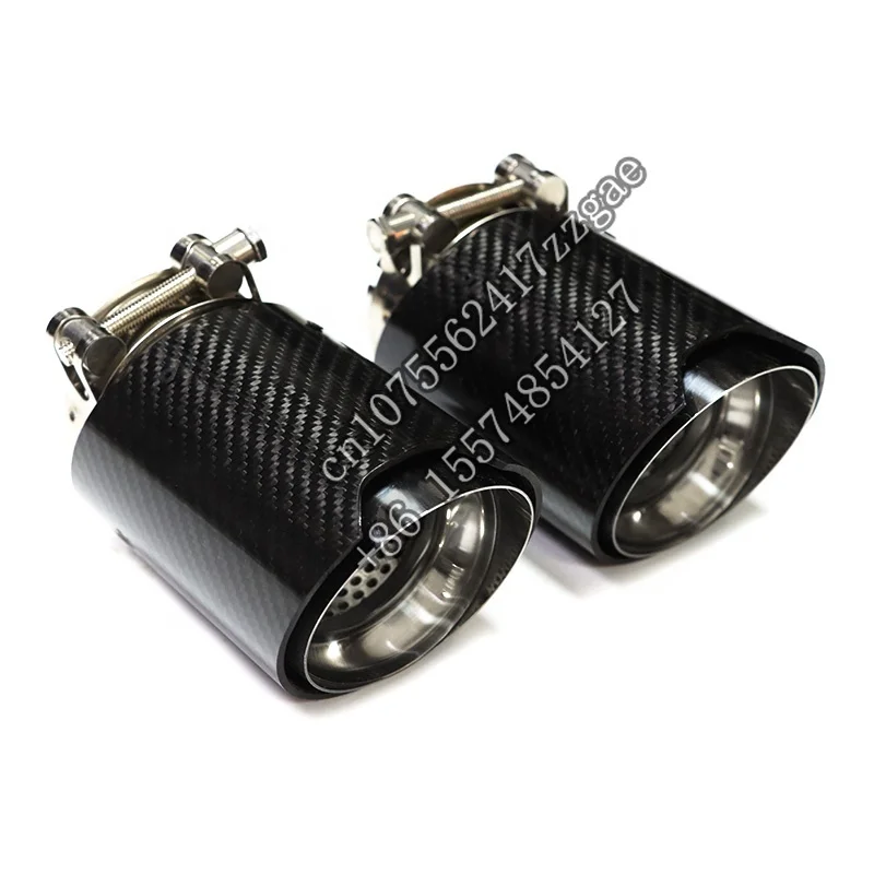 SYPES 4 PCS Carbon Fiber 2022  G80 M3 Exhaust Tip  For M4 Exhaust G82 G83 G8X Performance Carbon Fiber Exhaust System Pipe