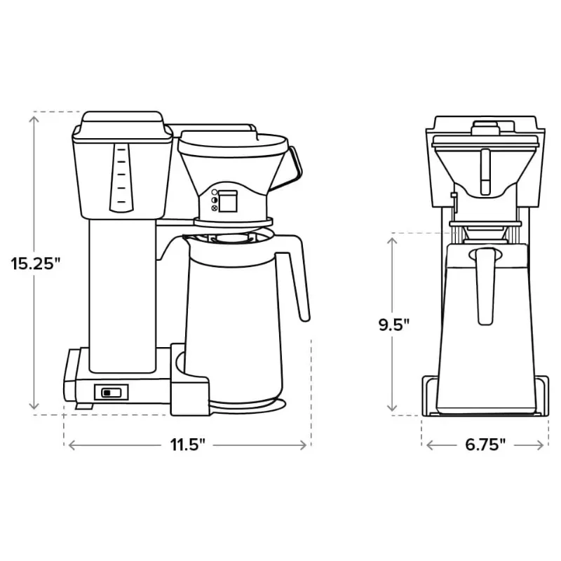 بيع ماكينة تحضير القهوة Technivorm Moccamaster 79112 KBT، 40 أونصة، فضي مصقول