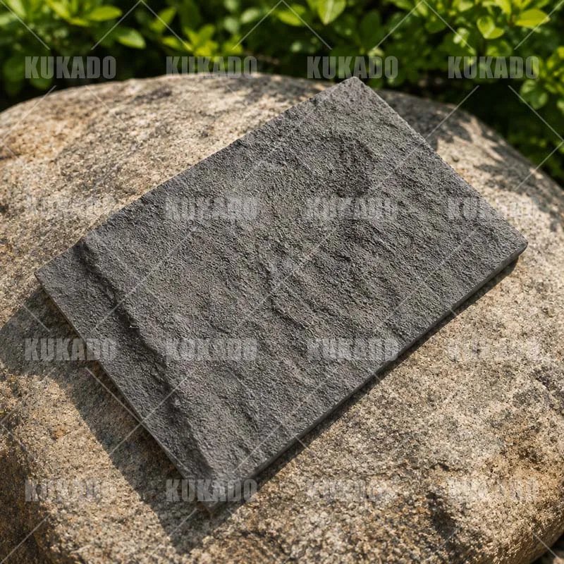 30x20cm Concrete Imprinting Silicone Mold, Artificial Rock Stone Pattern Embossing Mould for DIY Garden Rockery Construction