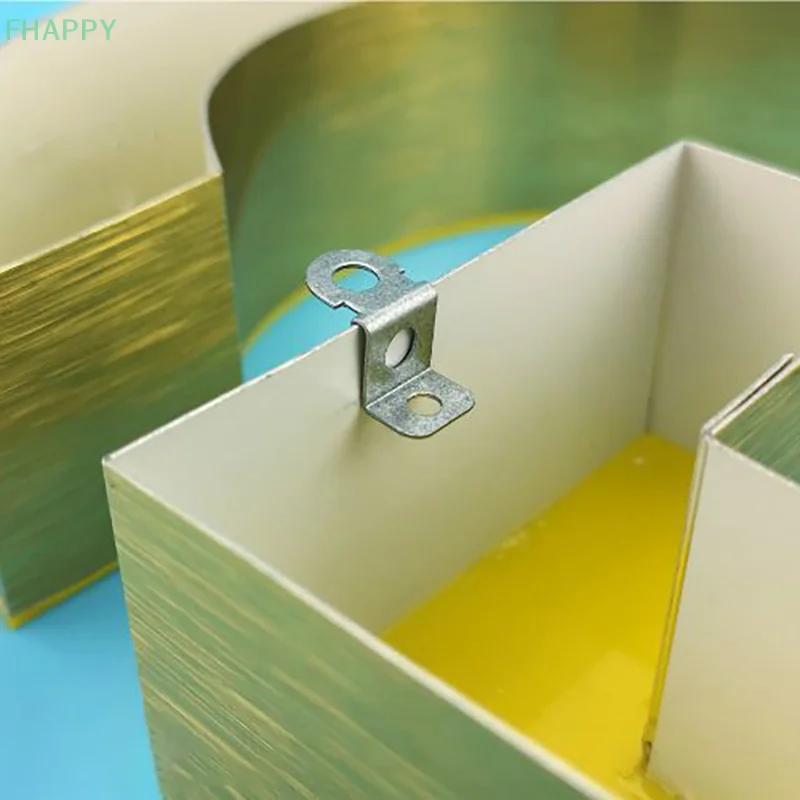 100 Uds. Letras de canal 3D oreja colgante señal de Metal de acero inoxidable instalación fijación pieza de repuesto Hardware publicitario