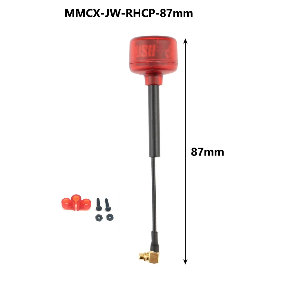 RUSHFPV Cherry FPV-antenne/VTX-antenne |   5.8G LHCP/RHCP |   lange afstand voor racemrone |   voor SMA/MMCX/UFL-connectoradapter