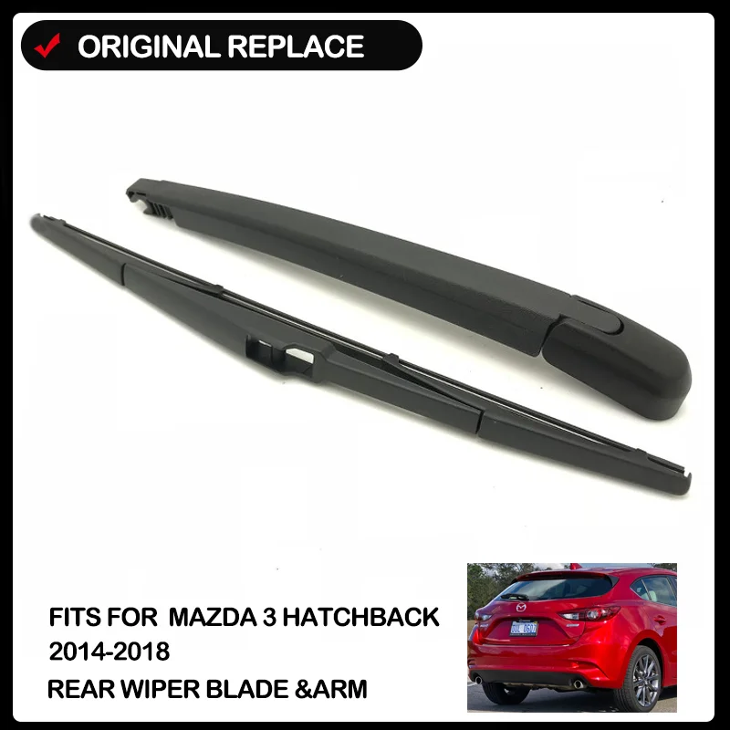 Rear Wiper Back Arm Blade Set For Mazda 3 Hatchback 12