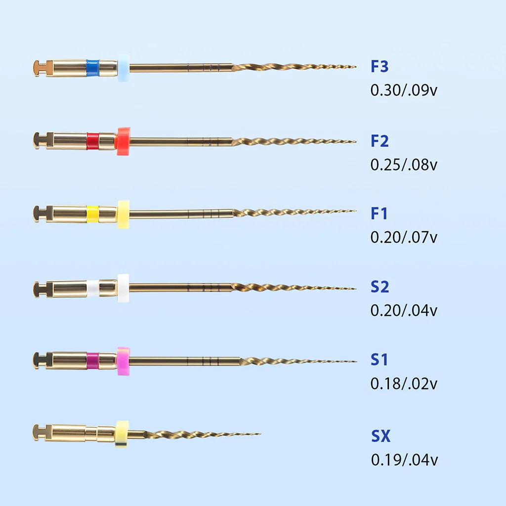 Dental Gold Flexible Feilen Endo Endodontische Wurzelkanal-Rotationsfeilen 21/25/31mm für Motoranwendung NiTi Zahnmedizinische Instrumente AZDENT – Detail 15