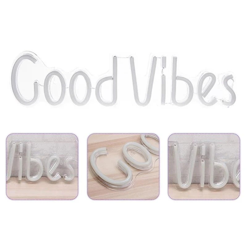 Good Vibes Lights for Bedroom Beer Bar Pub Hotel Party Restaurant Game Room