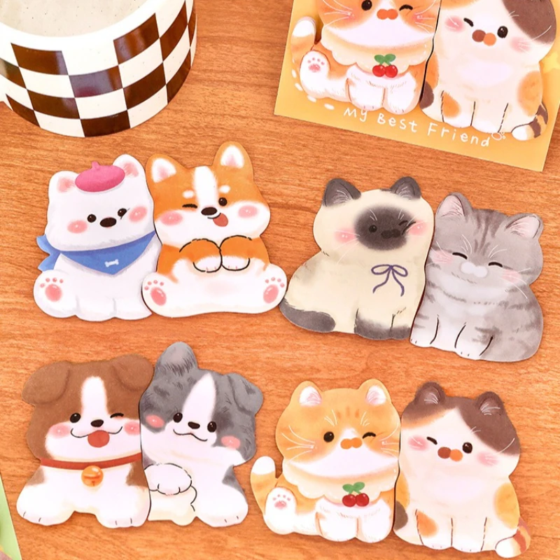 Cute Animal Stickers Sticky Notes Student Creative Combination Message High Value Cartoon Stickers That Can Be Pasted N Times