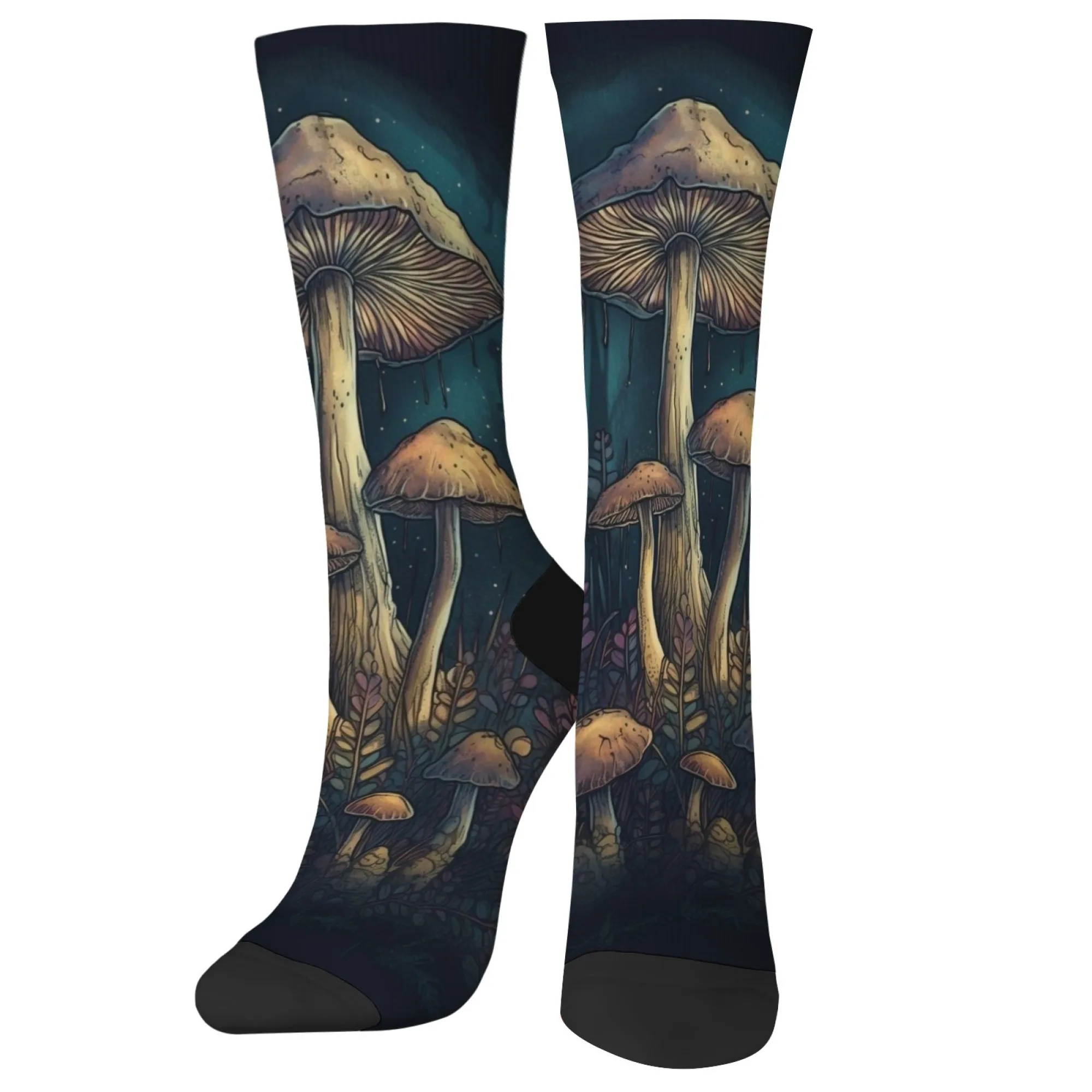 

Fantasy-style mushroom men's socks Unisex retro style crazy party street hip-hop trend socks comfortable non-slip breathable