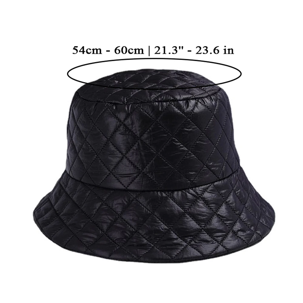 Autumn Winter Retro Cotton Down Bucket Hat Fashion Designer Streetwear Fisherman Caps Hats Beach Cap Outdoor Unisex Panama Hat