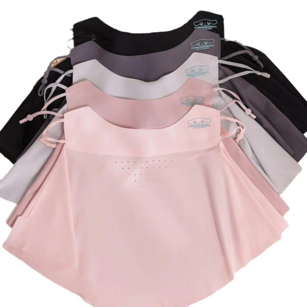 Miniso Sanrio Damen-Sommer-Langhalsschutz, ultraviolettes Eis, dünn, atmungsaktiv, Radfahren, Fahren, Sonnenschutz und Vollgesichtsmaske