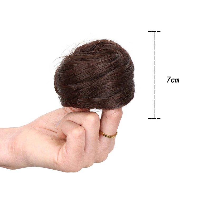 Synthetic Straight Donut Chignon Hairpieces Ombre Elastic Updo Chignon Fluffy Messy Scrunchies Hair Bun for Women