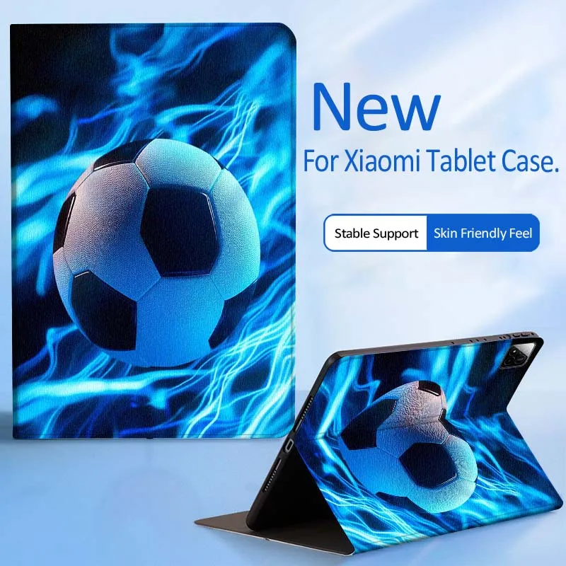 축구 아트 인기 패턴 선물 샤오미 미 패드 미니 4 5 6 7 SE 프로 플러스 레드미 패드 2 SE 2025 8.8 11 접이식 태블릿 케이스